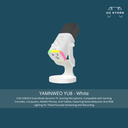 ميكروفون ديناميكي YAMNWEO YU8 - أبيض