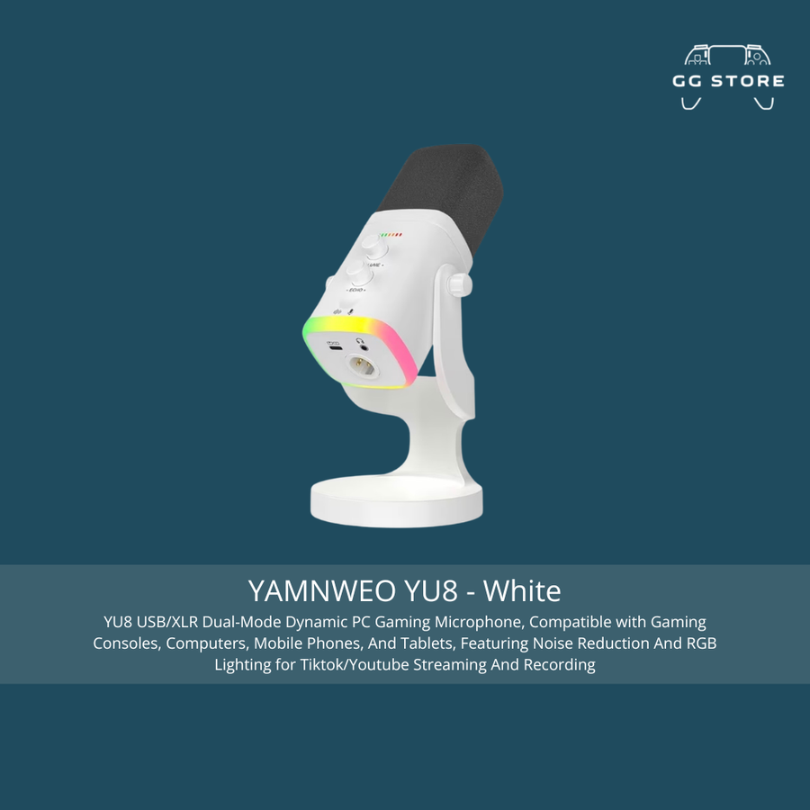 ميكروفون ديناميكي YAMNWEO YU8 - أبيض