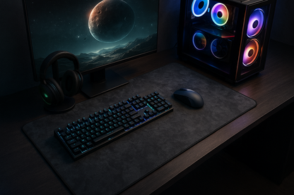 Grey Texture Large Desk Mouse Pad