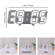 ساعة رقمية LED ثلاثية الأبعاد