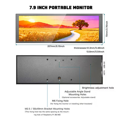 LESOWN 7.9" IPS Secondary Monitor
