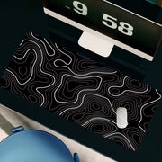 White & Black Contour Gaming Mouse Pad