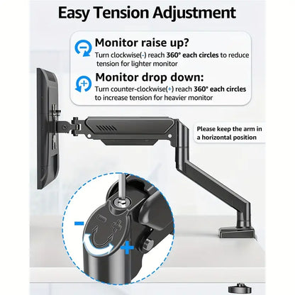 Adjustable Single Monitor Stand-Black