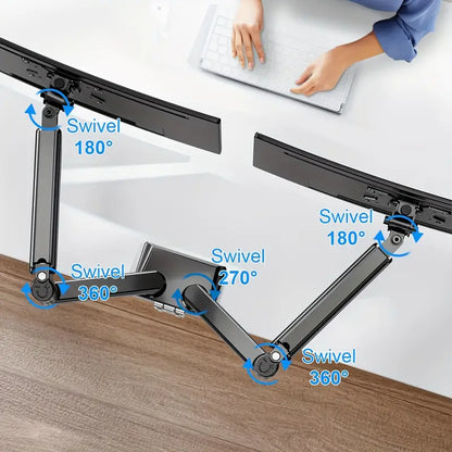 Adjustable Single Monitor Stand-Black
