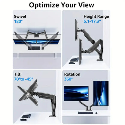 Adjustable Single Monitor Stand-Black