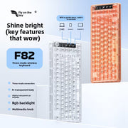 لوحة مفاتيح Key On Fly F82 ثلاثية الأوضاع وشفافة