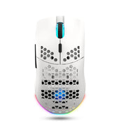 ماوس HXSJ T66 اللاسلكي ثلاثي الأوضاع - أبيض