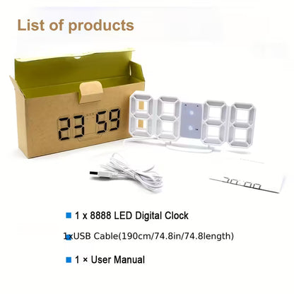 3D LED Digital Clock