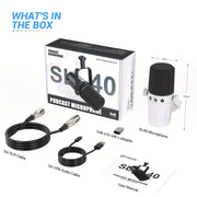 ميكروفون ديناميكي FDUCE SL40 USB/XLR - أبيض