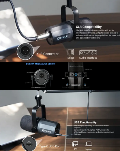 FDUCE SL40+ Dynamic Microphone kit-Black