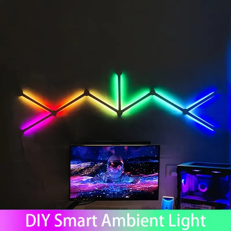 مجموعة إضاءة خطوط RGB - 9 قطع