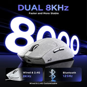 ماوس ألعاب YUNZII M2 Dual 8K اللاسلكي المخصص - أسود