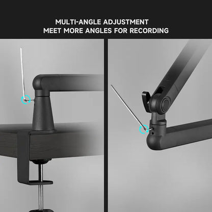 Heavy-Duty Low-Arm Rotating Microphone Stand-Black