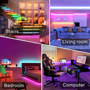 شرائط إضاءة LED افعلها بنفسك – مجموعة إضاءة ذكية بطول 30 مترًا