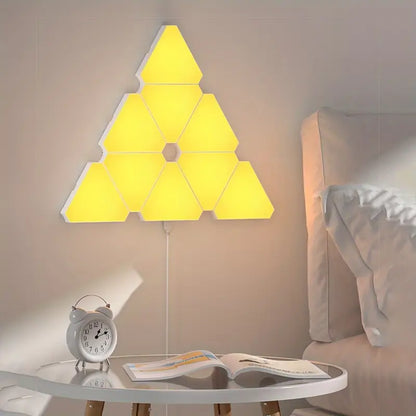 RGB LED Triangle Wall Light Kit 12-pcs